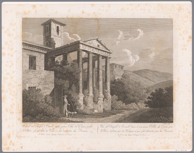 Vista do Templo de Hércules em Cori perto de Velletri
Vistas de Roma (título da série) de François Morel