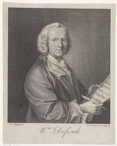 Retrato do compositor Willem de Fesch 1687-1761, 1751 de François Morellon de La Cave