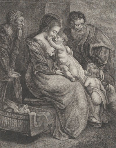 A Sagrada Família com Santa Isabel e São João Batista, ca. 1780. de François R. F. Brichet
