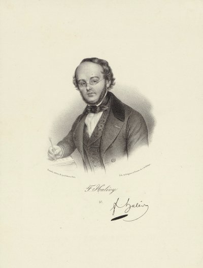 Pessoa retratada:  Jacques Fromental Halévy de Francois Seraphin Delpech