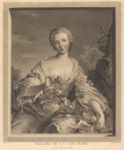 Sra. XXX em Flora de François Voyez after Jean Marc Nattier
