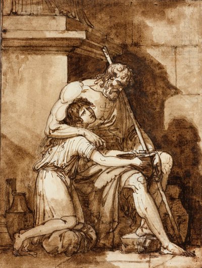 Belisarius, final do século XVIII a princípios do século XIX. de François Xavier Pascal Fabre