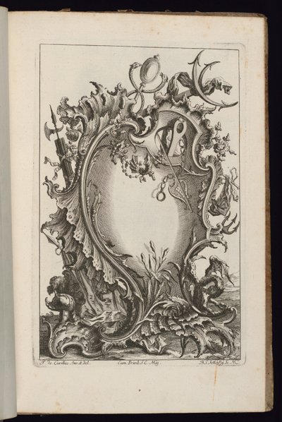 Cartucho com Cajado de Mercúrio, Livro dos Cartuchos Irregulares de François de Cuvilliés the Elder