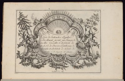 Cartouche with Sun and Four Winds, Livre de Cartouches Reguliers (Livro de Cartouches Regulares) de François de Cuvilliés the Elder