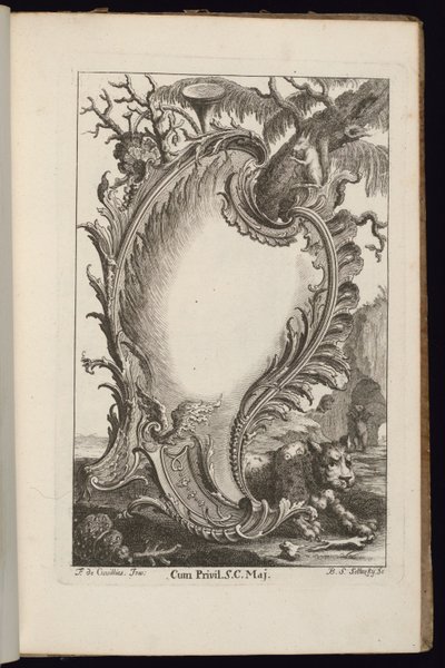 Cartucho com Árvore, Livro dos Cartuchos Irregulares de François de Cuvilliés the Elder