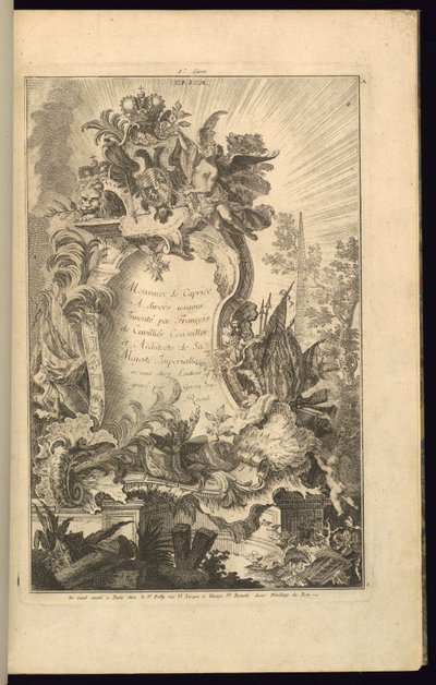 Design para Cartela de François de Cuvilliés the Elder