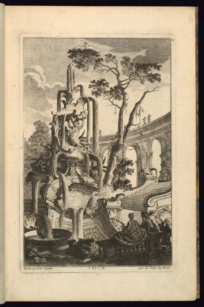 Design para fonte com um casal de François de Cuvilliés the Elder