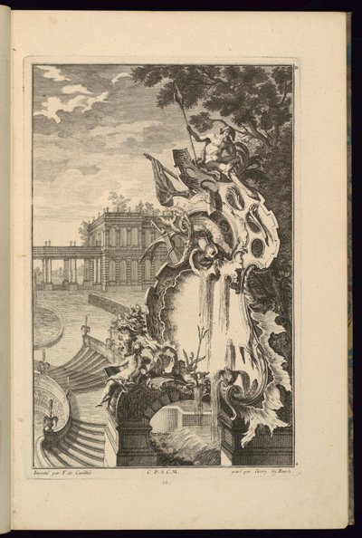 Design para fonte com âncora de François de Cuvilliés the Elder