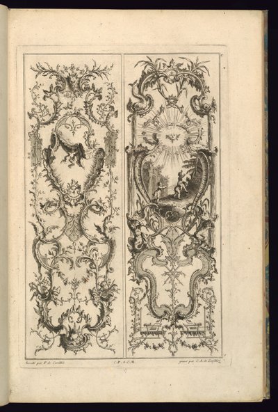 Design para dois painéis de François de Cuvilliés the Elder
