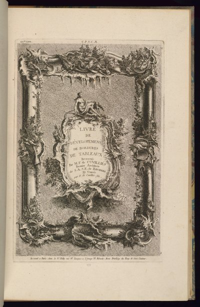 Design para uma moldura e um cartucho de François de Cuvilliés the Elder