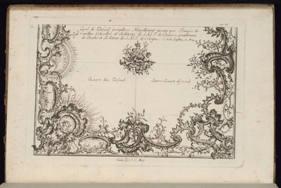 Dois quartos de um teto, novo livro de tetos irregulares de François de Cuvilliés the Elder