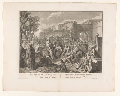 A entrada de Cristo em Jerusalém Cristo Entrando em Jerusalém (título no objeto) de François van Bleyswijck