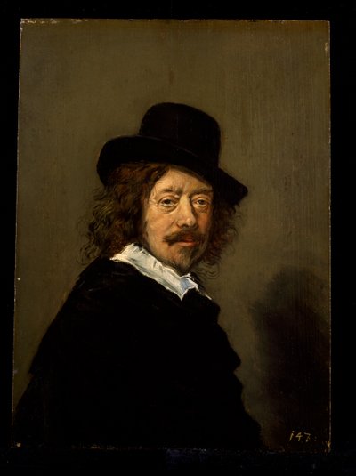 Retrato do Artista, c.1650 (óleo sobre madeira) de Frans (after) Hals
