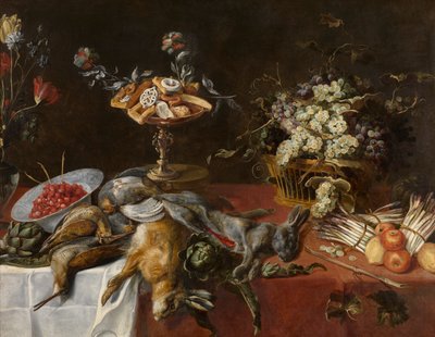 Natureza morta (óleo sobre tela) de Frans (attr. to) Snyders or Snijders