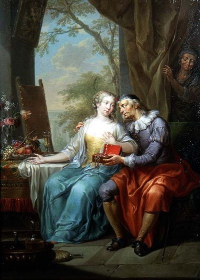 Alegorias de Amor Desigual (um Par) de Frans Christoph Janneck