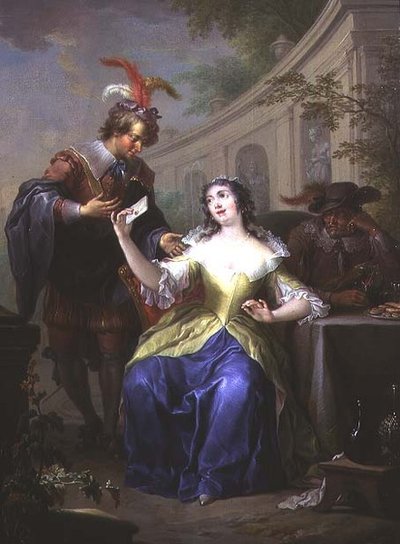 Alegorias de Amor Desigual (um par) de Frans Christoph Janneck