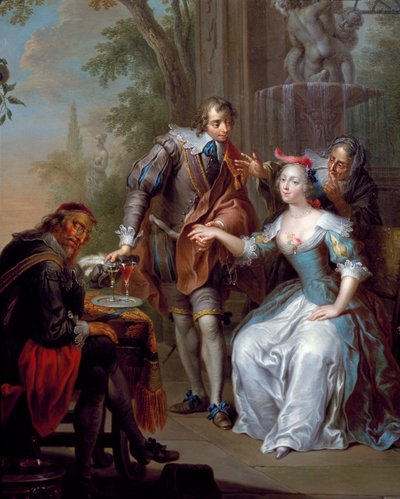 Cena Galant, de Franx Christoph Janneck (1703-1761) de Frans Christoph Janneck