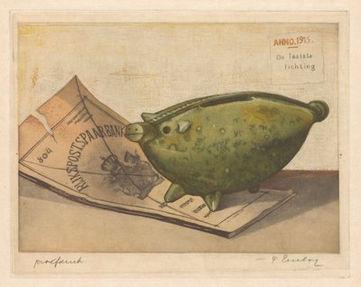O último lote (título original sobre o objecto) de Frans Everbag (signed by artist)