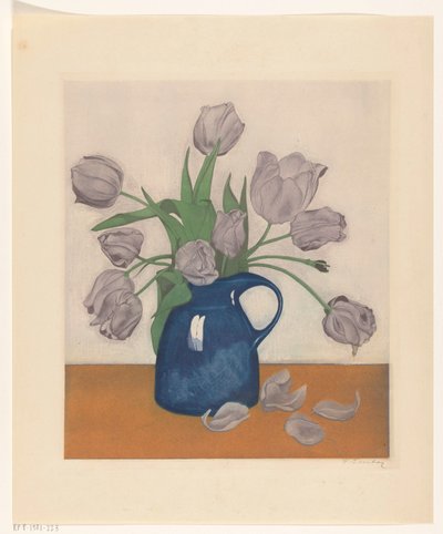 Tulipas num jarro de Frans Everbag (signed by artist)