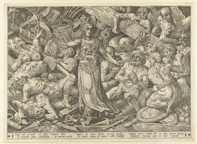Victoria rodeada de prisioneiros e troféus de Frans Floris (I)