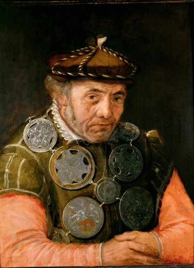 Retrato de um Oficial da Guilda - Frans Floris, o Ancião (1519-1570). Óleo sobre madeira, c. 1565. Dimensão : 63,7x49,2 cm. Museu de História de Arte, Vienne de Frans Floris