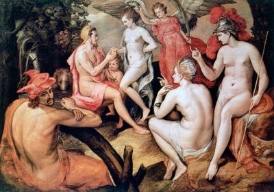 O Julgamento de Paris, c1550 de Frans Floris