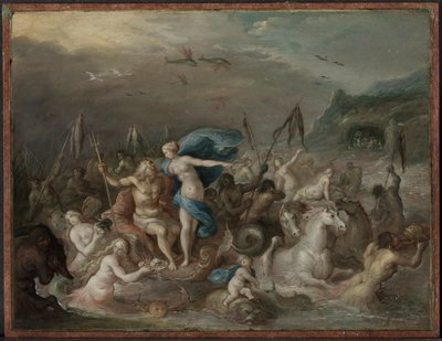 O Triunfo de Netuno e Anfitrito, 1630s. de Frans Francken