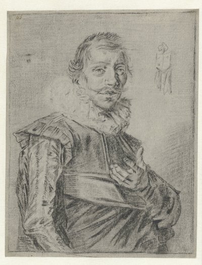 Retrato de um jovem com a mão estendida de Frans Hals (manner of)