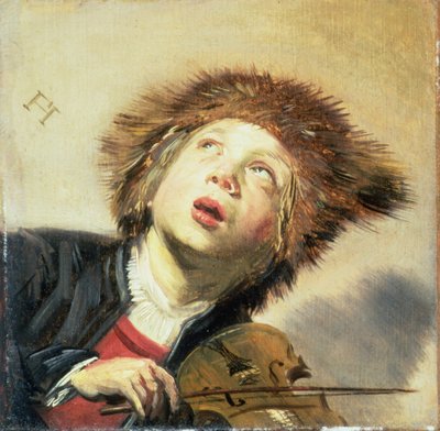 Um garoto com uma viol de Frans Hals