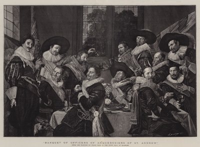 Banquete de oficiais de Arquebusiers de St Andrew de Frans Hals