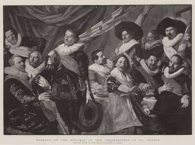 Banquete dos oficiais dos Arquebusiers de St George de Frans Hals