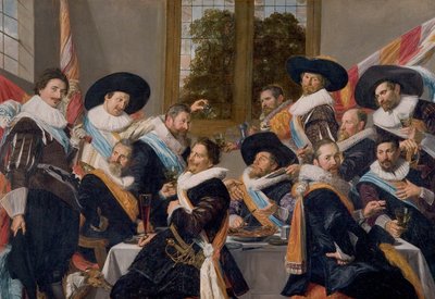 Banquete dos Oficiais da Guarda Cívica de Calivermen de Frans Hals