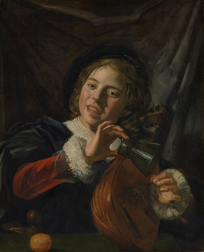 Menino com alaúde, c.1625 (óleo sobre tela) de Frans Hals
