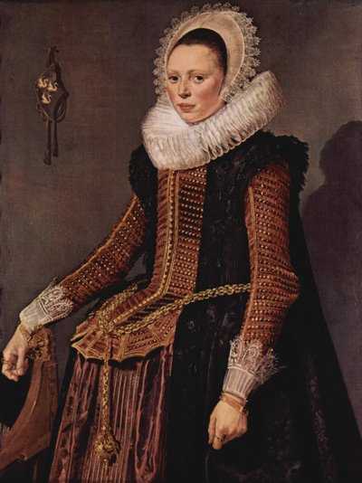 Holandês: Retrato de uma mulher Retrato de uma mulher de pé de Frans Hals