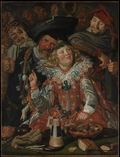 Festeiros no carnaval de Frans Hals
