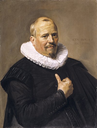 Retrato de um homem, 1634 (óleo sobre painel de carvalho) de Frans Hals