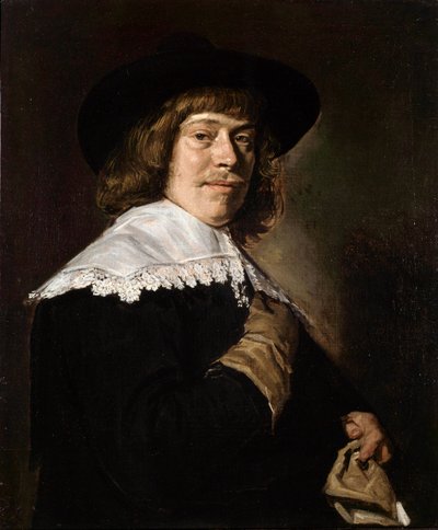 Retrato de um jovem segurando uma luva, c1650. de Frans Hals