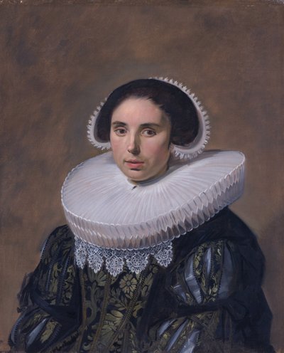 Retrato de uma mulher, possivelmente Nicolaes Hasselaer (Q15429895) (1594-1667). Segunda esposa de Nicolaes Hasselaer. de Frans Hals