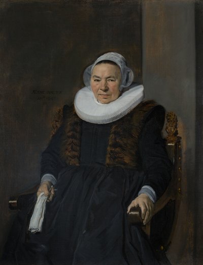 Retrato de uma mulher idosa, tradicionalmente chamada Mevrouw Bodolphe de Frans Hals