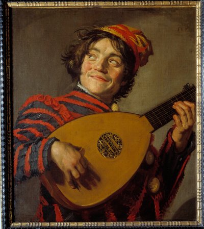 O bobo da alaúde. Pintura de Frans Hals (1580-1666) de Frans Hals