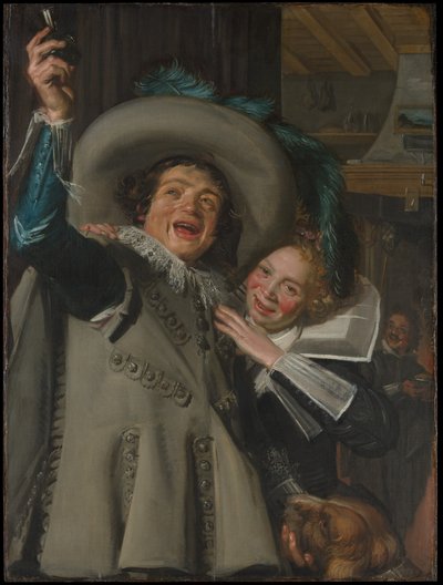 Jovem e mulher numa estalagem de Frans Hals