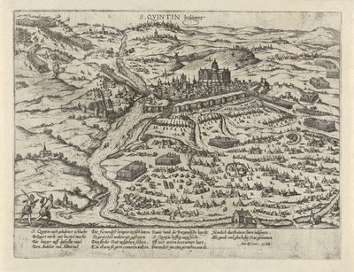 Cerco de Saint-Quentin, 1557
S. Quintin belägert (título sobre o objecto)
Série 2: Eventos nos Países Baixos, 1555-1558 (título da série) de Frans Hogenberg