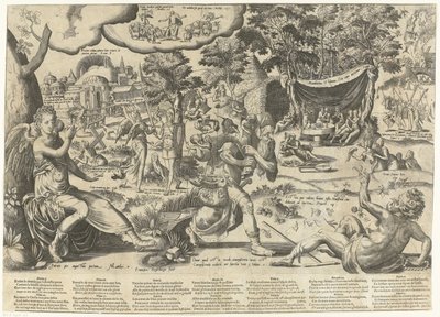 O caminho largo e estreito: alegoria sobre o curso da vida humana de Frans Hogenberg