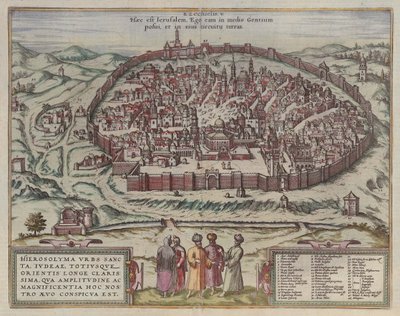Do Jerusalem Mapa: Jansson, Jan. Illustriorum as cidades espanholas do conselho, Amsterdam, 1657, 1657 de Frans Hogenberg