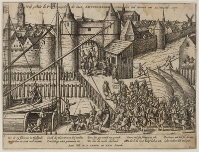 O assalto a Amesterdão em 23 de novembro de 1577 de Frans Hogenberg