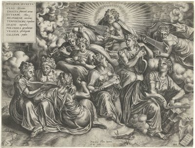 Apollo e as Musas de Frans Huys