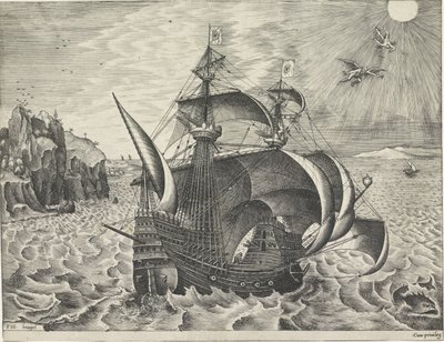 Veleiro com a queda de Ícaro Veleiros (título da série) de Frans Huys