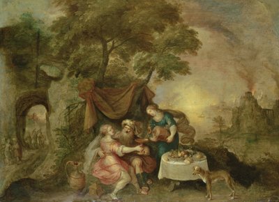 Lot e suas filhas de Frans II Francken