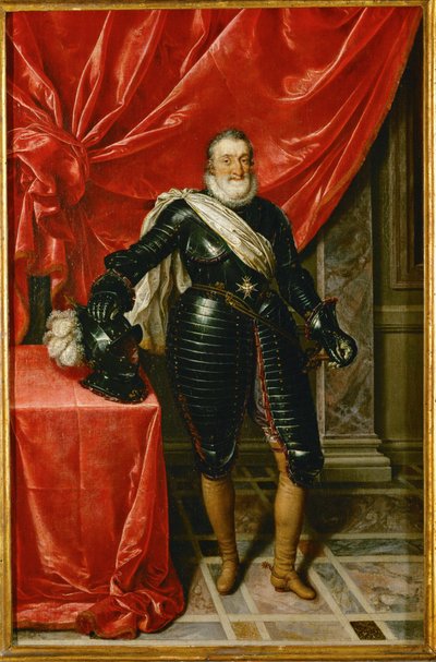 Henrique IV, rei de França, de armadura ... de Frans II Pourbus