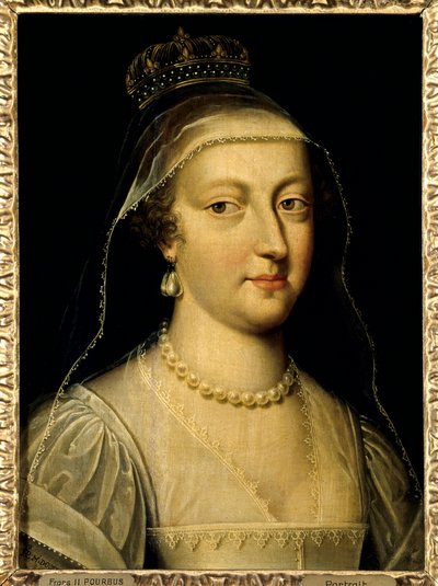 Retrato de Ana da Áustria (1601-1666), rainha da França. Pintura de Frans Pourbus Le Jeune (François (Franz) Porbus de Frans II Pourbus